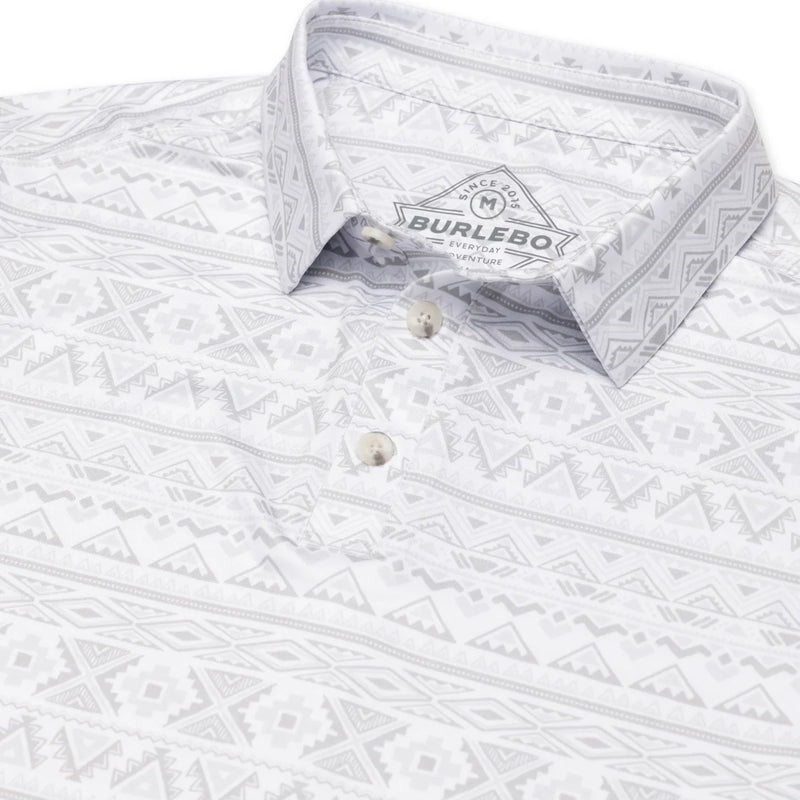 Burlebo Performance Polo Grey Aztec