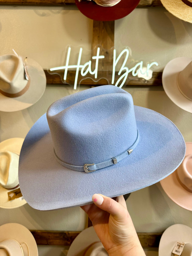 100% Wool Felt Western Cowboy Hat - Style Cattlemen