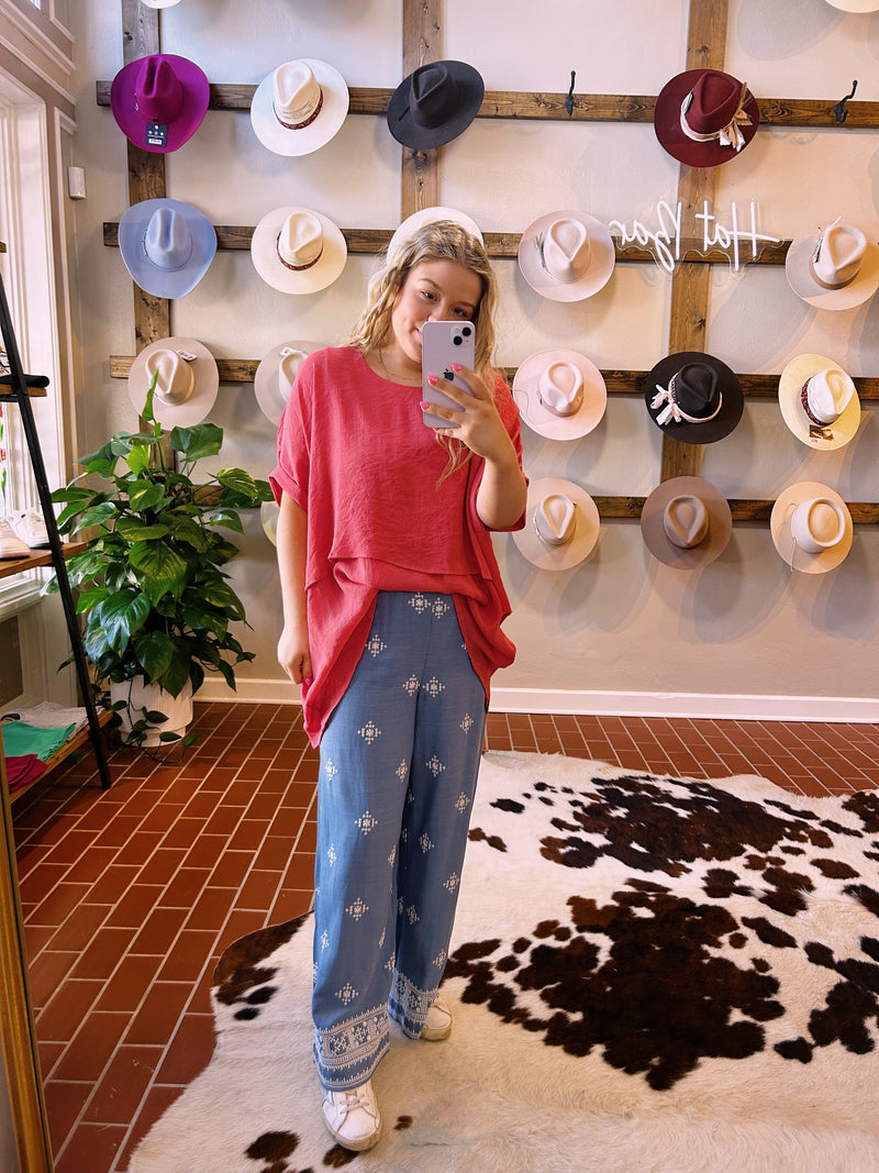 Josie Top Coral
