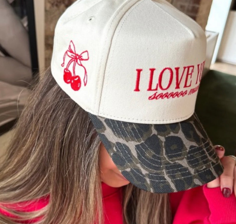 I Love You Soooo Much - Leopard Vintage Hat