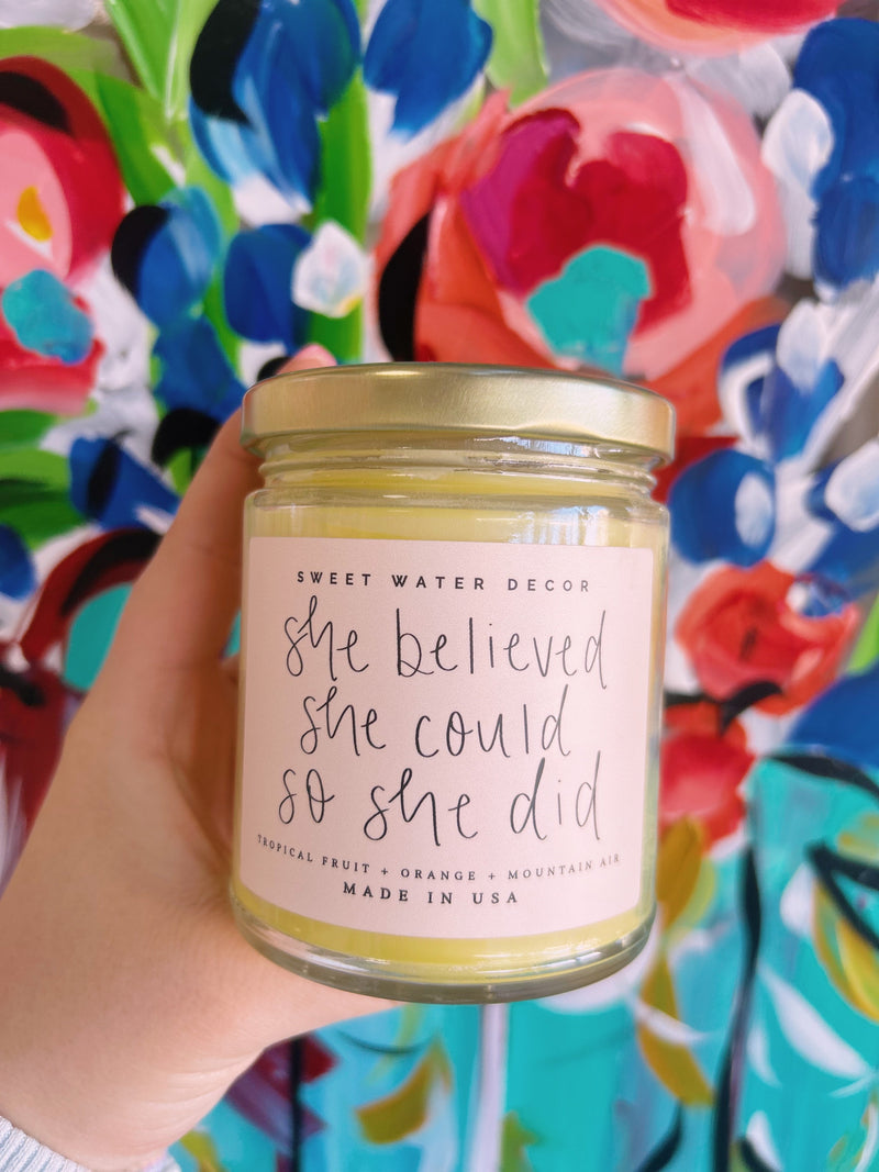 She Believed She Could Candle