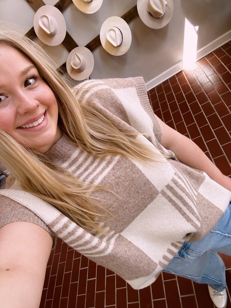 Brown sugar sweater vest