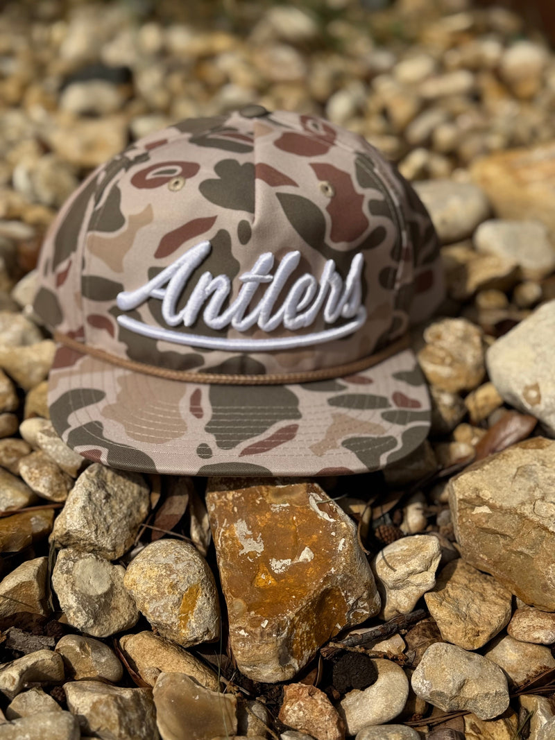 Camo Puff Antlers Hat