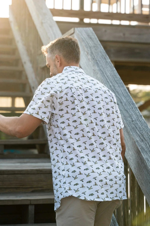 Performance Button Up Mallard Ducks