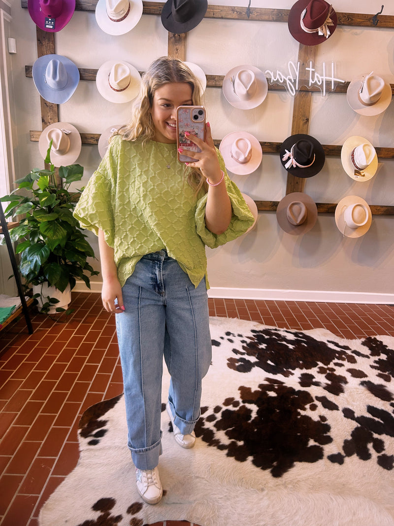 Textured Pear Top