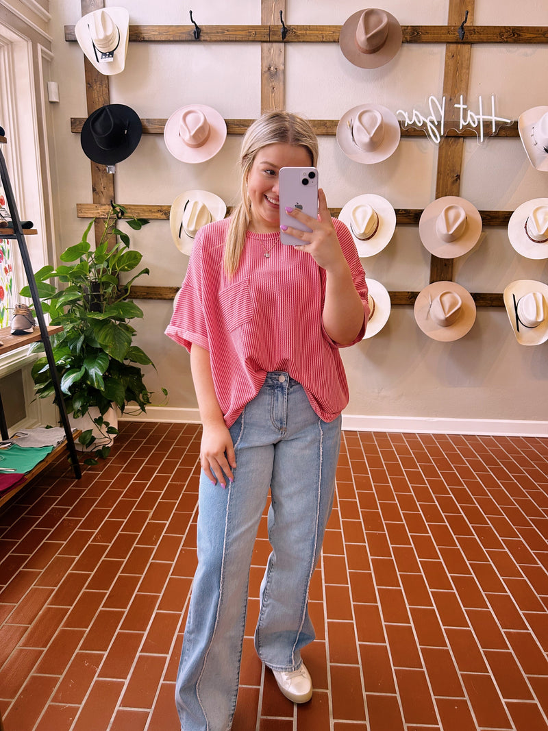 Ribbed Pocket Tee