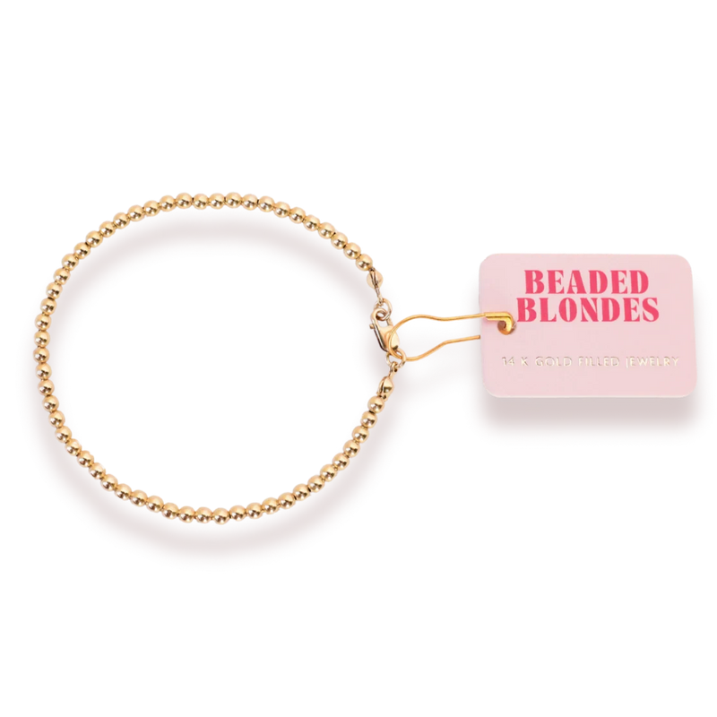 BB 3mm Clasp Gold Bracelet
