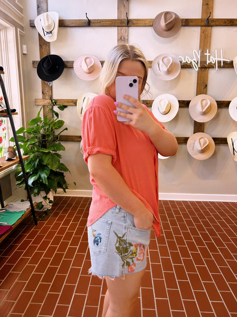 Dear John Embroidered Carrie Shorts