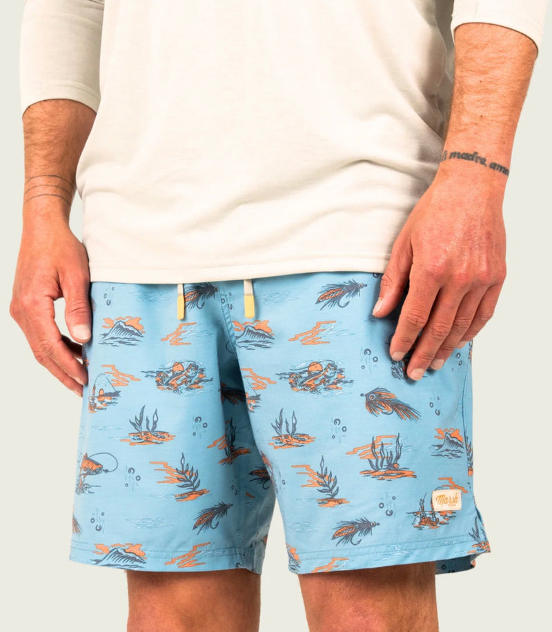 Marsh Wear Fulton 6” Volleys- Blue Surf