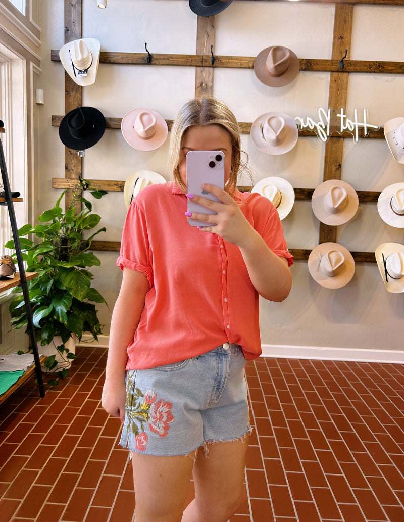 Dear John Embroidered Carrie Shorts