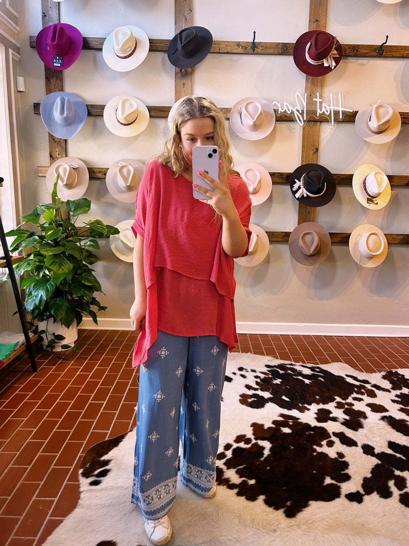 Josie Top Coral
