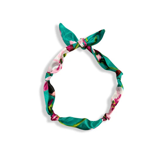 Teal Floral Charm Scarf