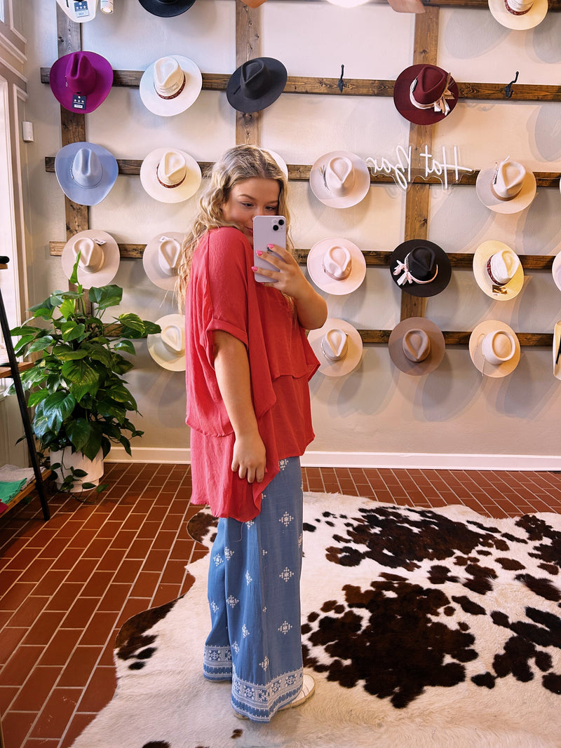 Josie Top Coral