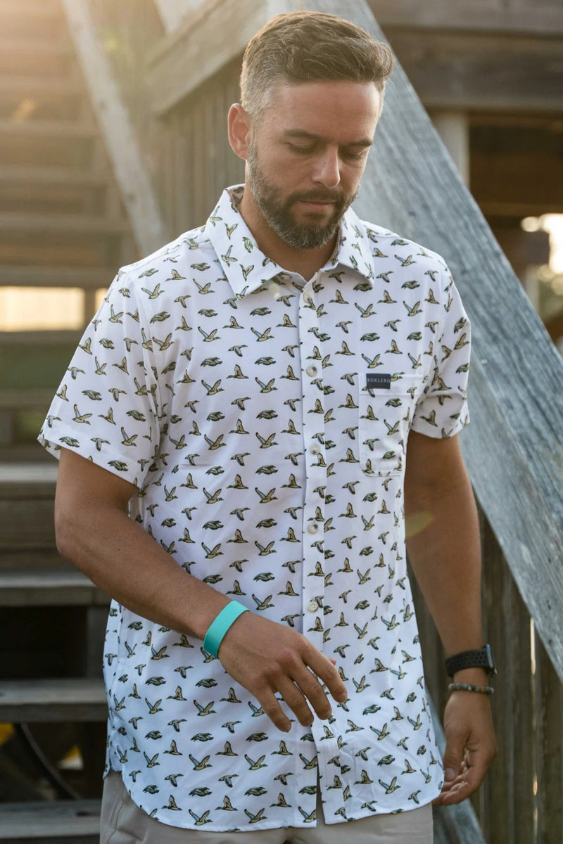 Performance Button Up Mallard Ducks