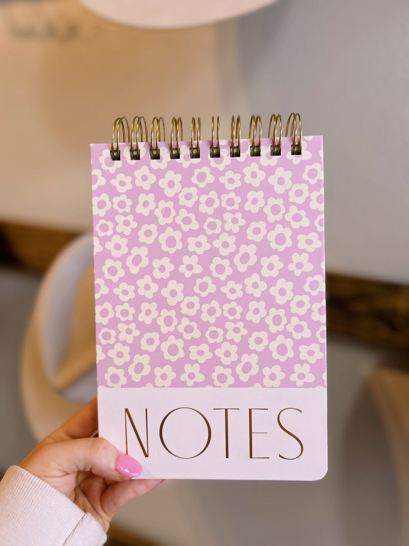 Large Chunky Notepad - Lilac Groovy Floral