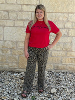 Risen Leopard Barrel Jeans