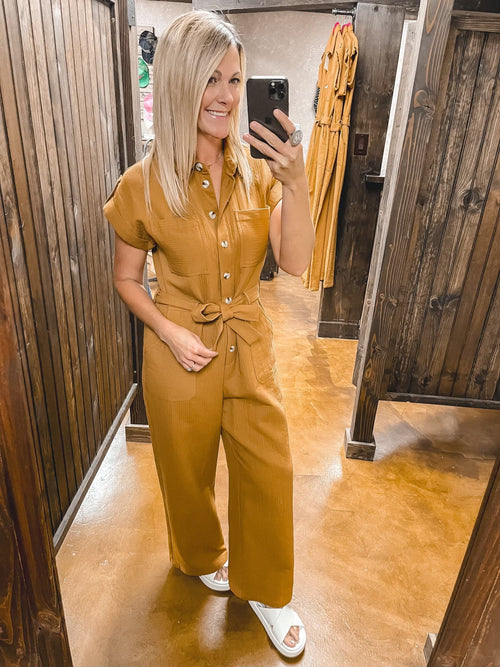 Frnch Paris Jeanne Mustard Jumpsuit