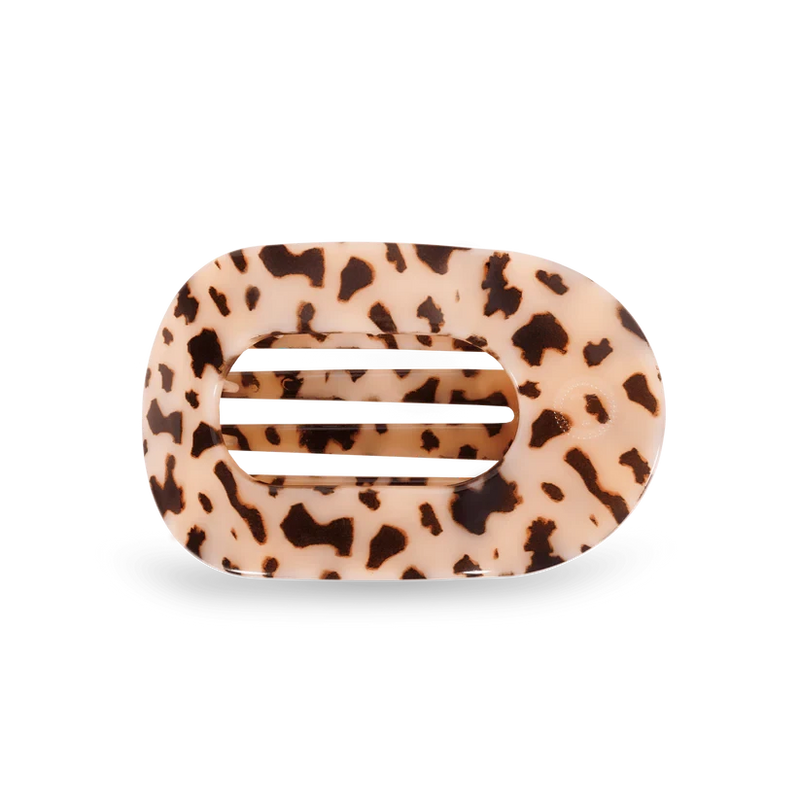 TeleTies Flat Round Hair Clip - Blonde Tortoise
