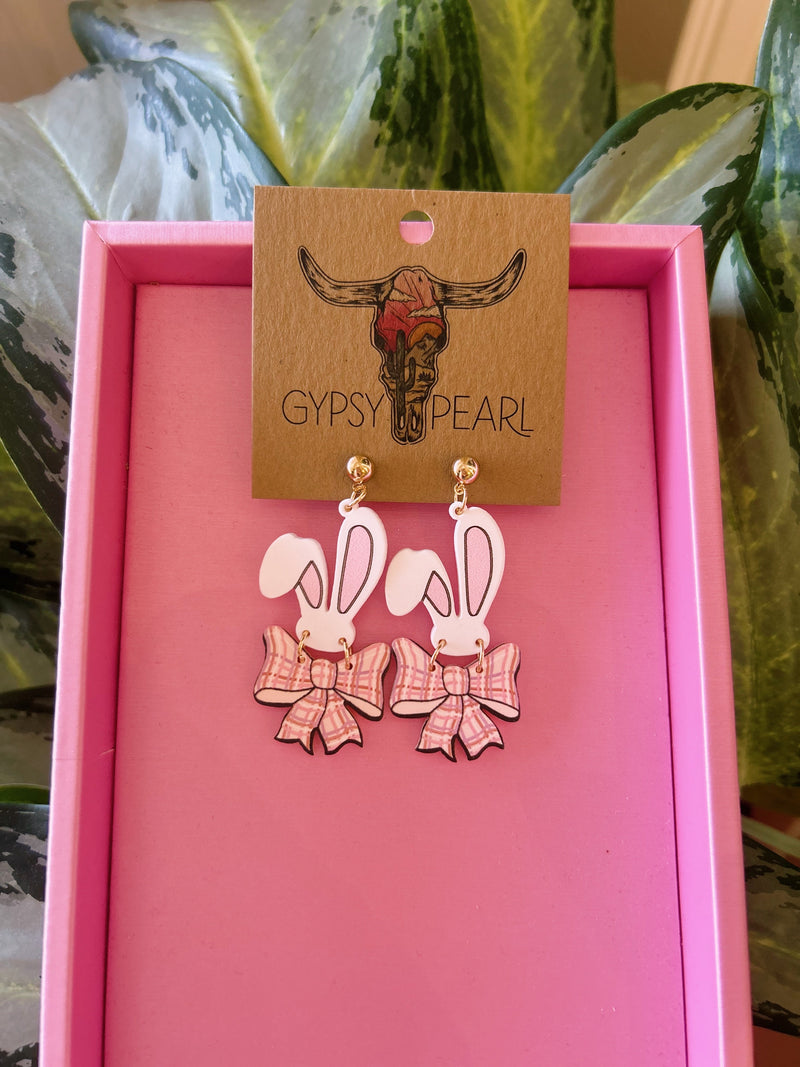 Bunny and Bow earrings