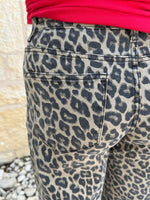 Risen Leopard Barrel Jeans