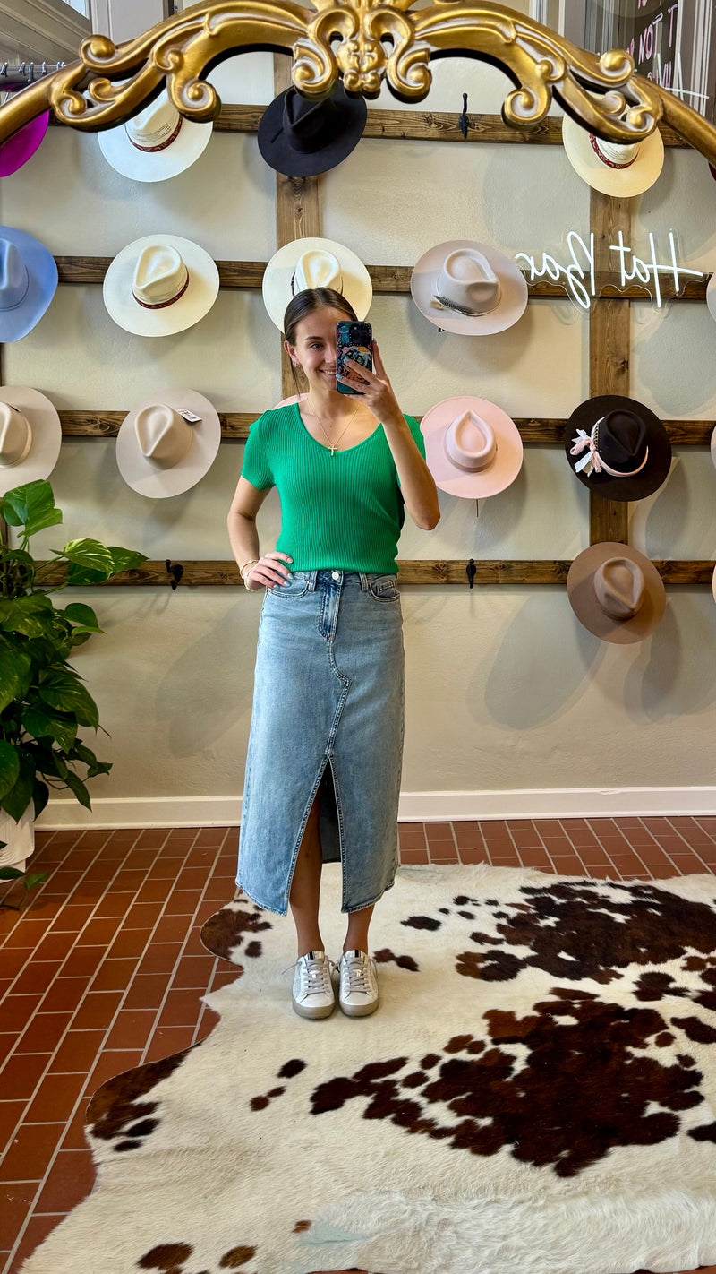 Another Love Rhiannon Top Peacock Green