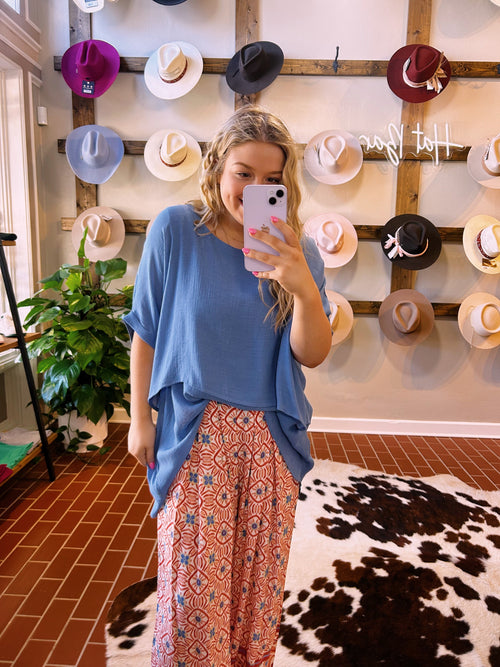 Josie Top Denim Blue