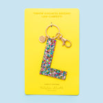 Confetti Letter  Keychain