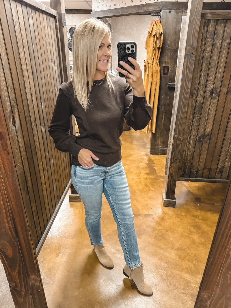 Mae Ruffle Sweater