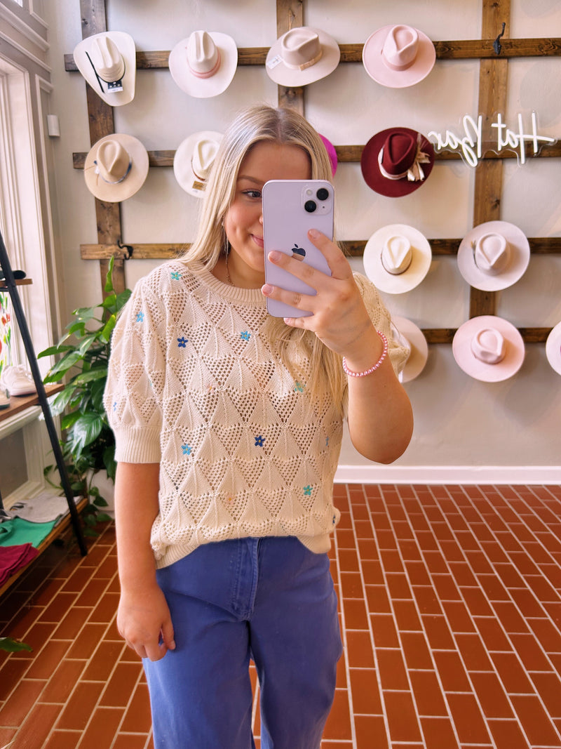 Another Love Julia Cream Top