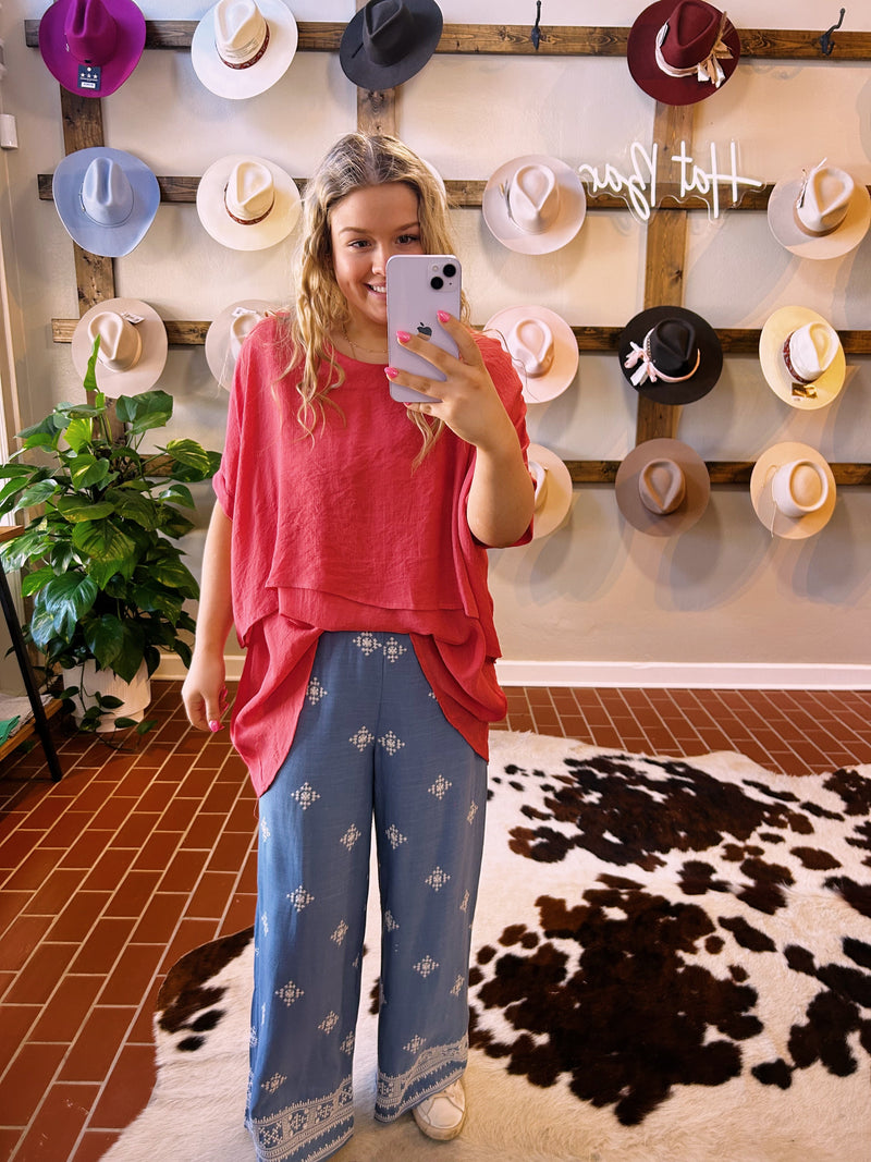 Josie Top Coral