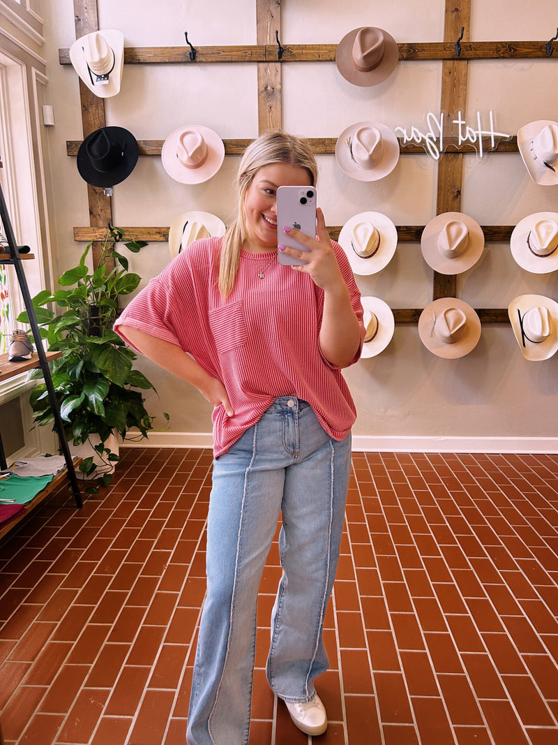 Ribbed Pocket Tee