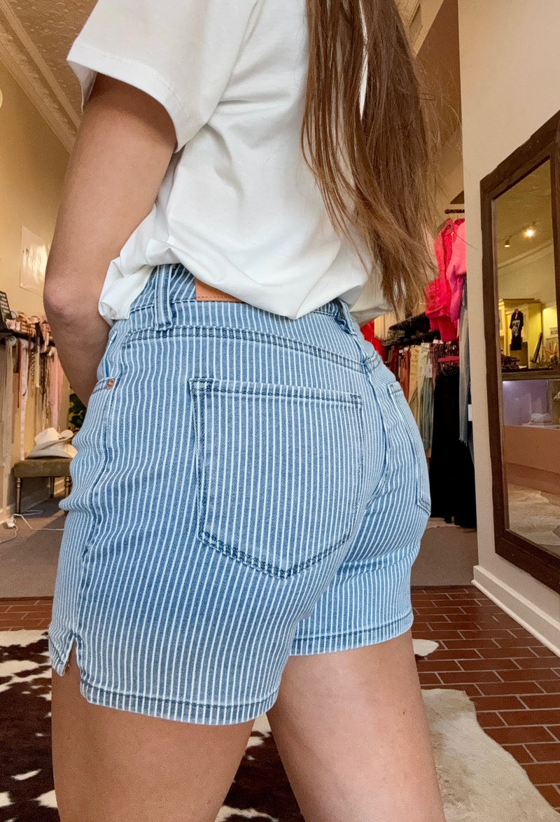 Dear John Julian Indigo Stripe Shorts