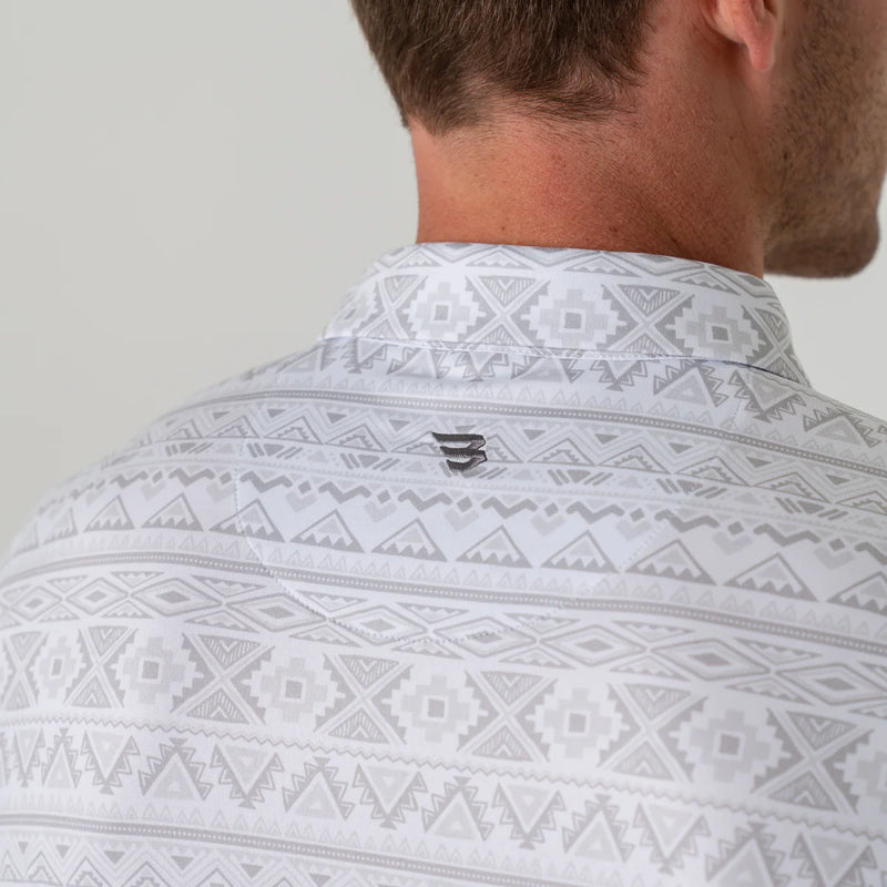 Burlebo Performance Polo Grey Aztec