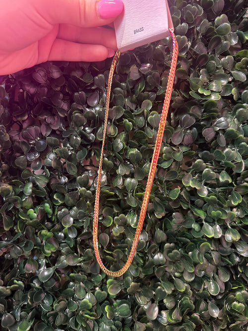 Gold Brass Snake Necklace