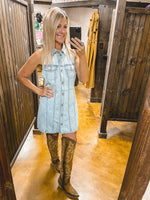 Rodeo Denim Halter Dress
