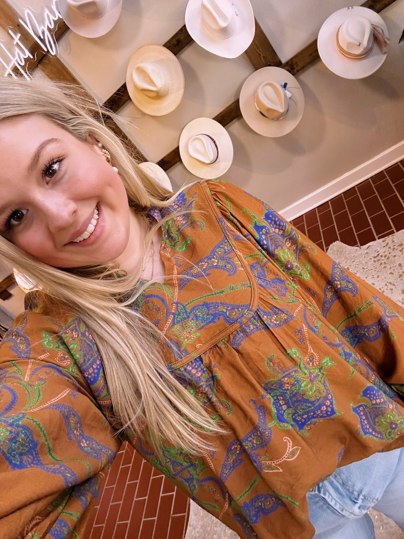 Paisley Fritz Top