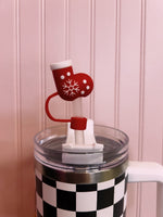 Christmas straw covers