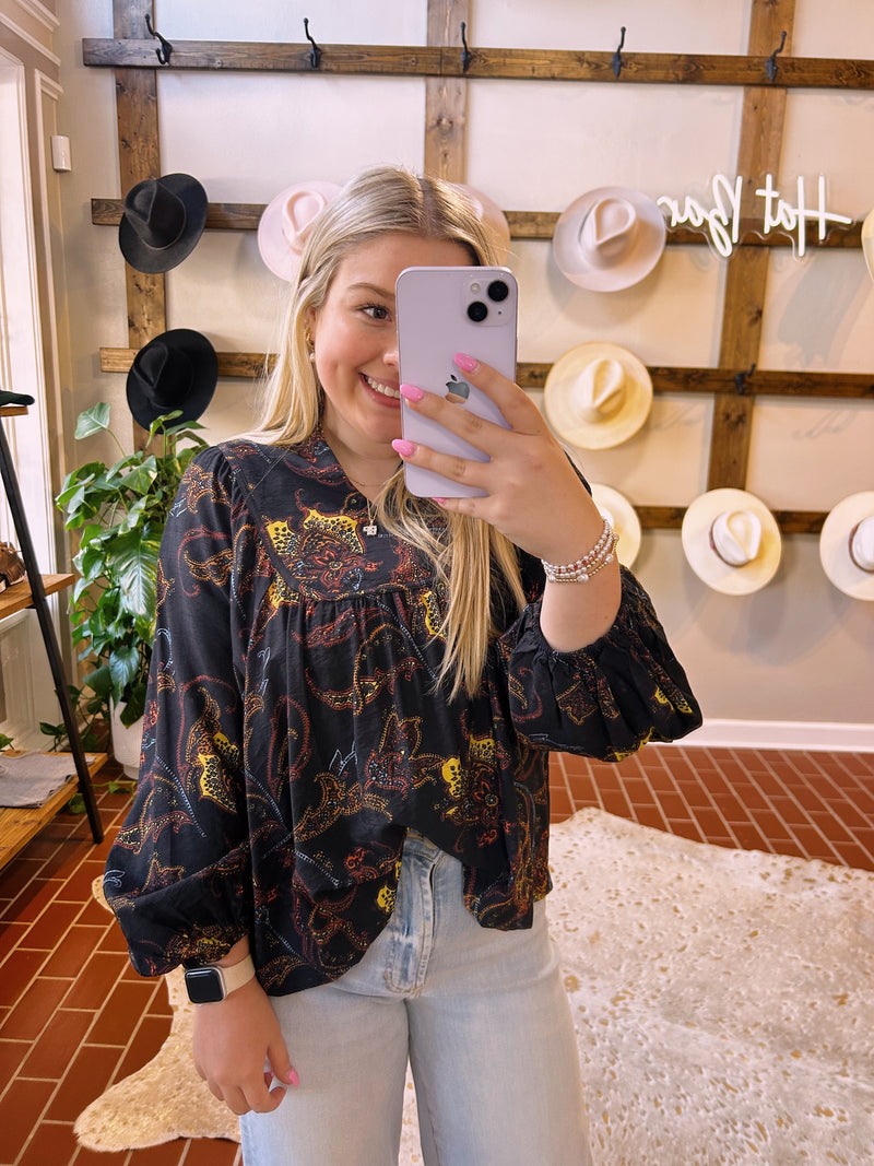 Paisley Fritz Top