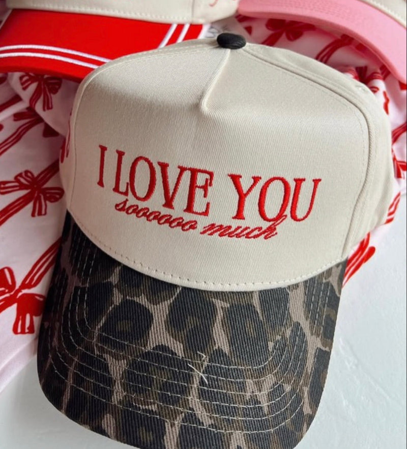 I Love You Soooo Much - Leopard Vintage Hat