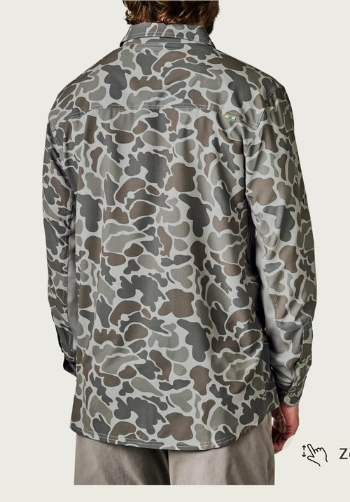 Marsh Wear Lenwood Dark Green Mallard Camo Shirt