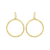 Lightly Hammered Open Circle Earrings