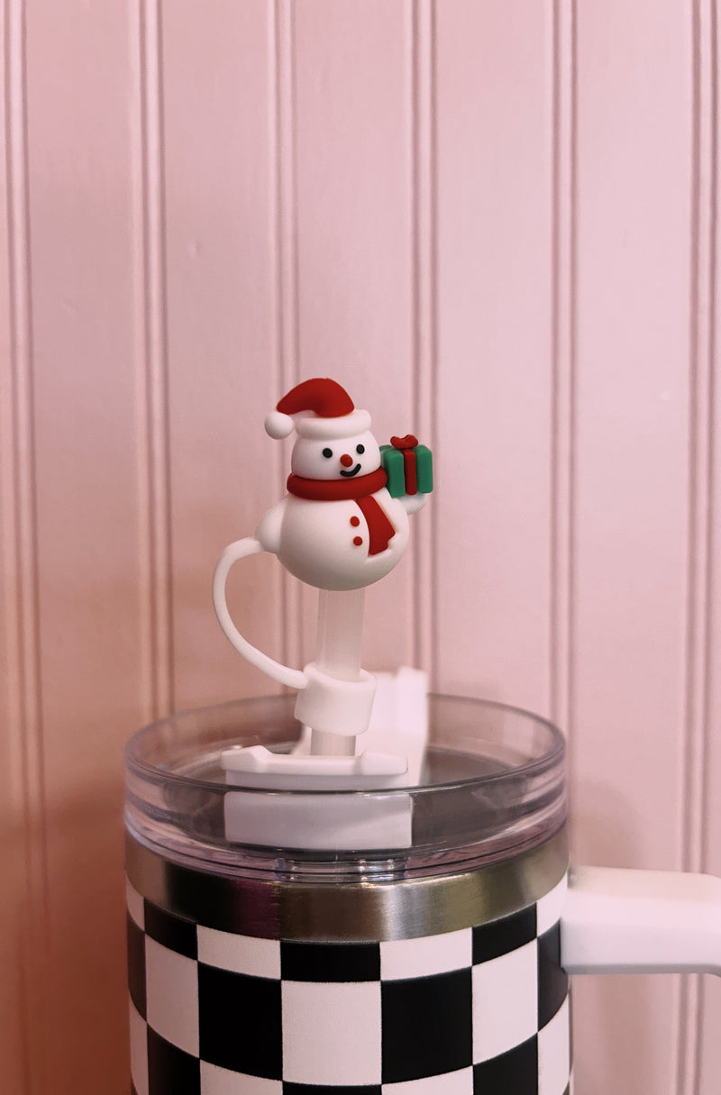 Christmas straw covers