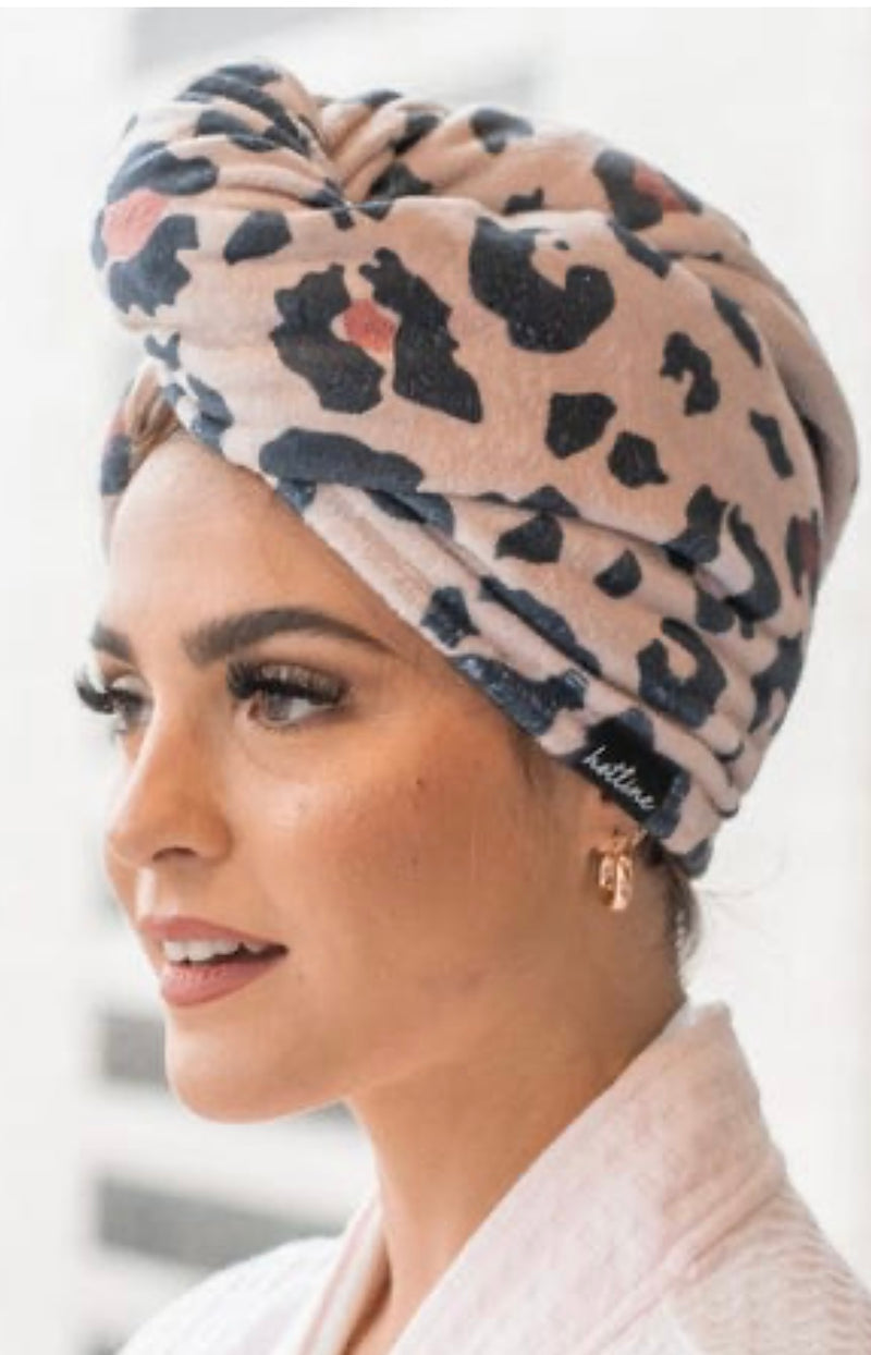 Leopard Twist  Hair Towel