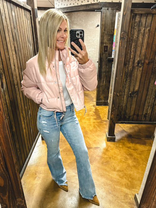 Brooke Pink Puffer Jacket