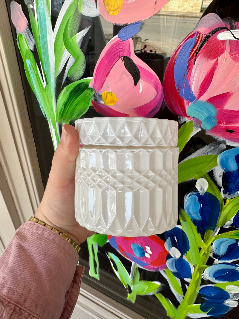 Jack Baker Faceted Glass Candle