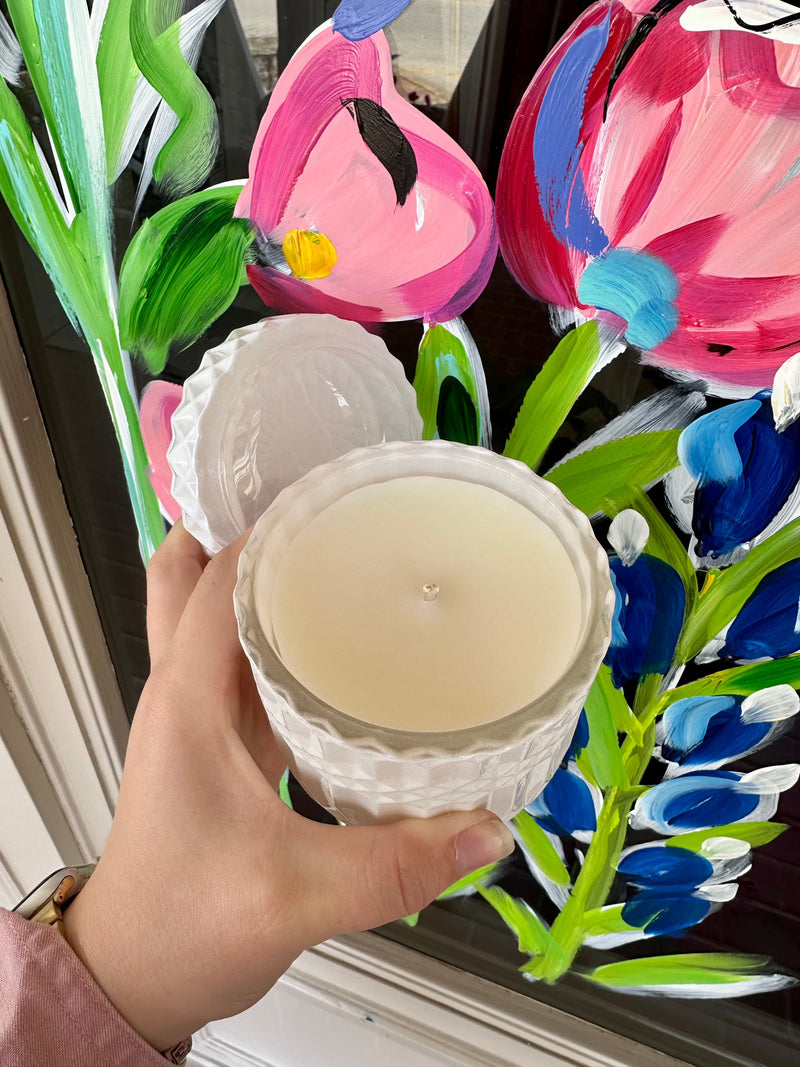Jack Baker Faceted Glass Candle