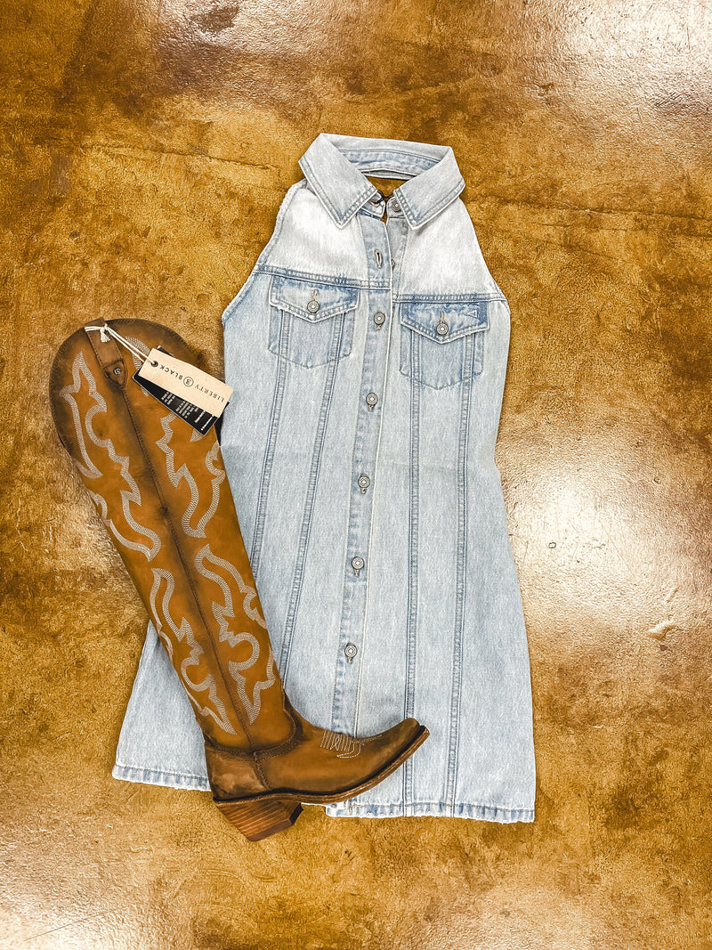 Rodeo Denim Halter Dress