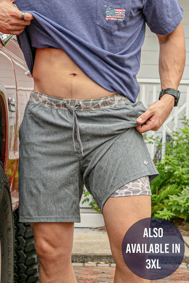 Grizzly Grey Classic Deer Camo Shorts