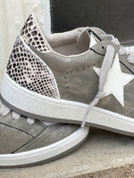 Paz Pewter Snake Sneaker