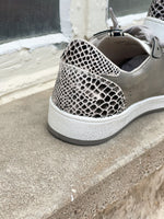 Paz Pewter Snake Sneaker